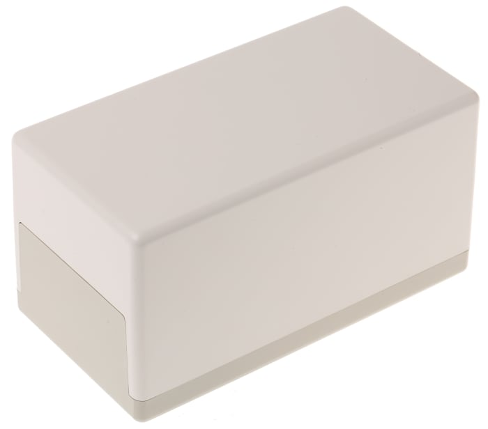 OKW Flat-Pack Case H Series White ABS Enclosure, IP40, Grey Lid, 150 x 80 x 80mm
