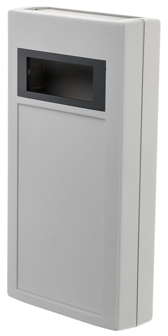 RS PRO Grey, Polystyrene Handheld Enclosure, , Display Window, IP64, 150 x 80 x 30mm