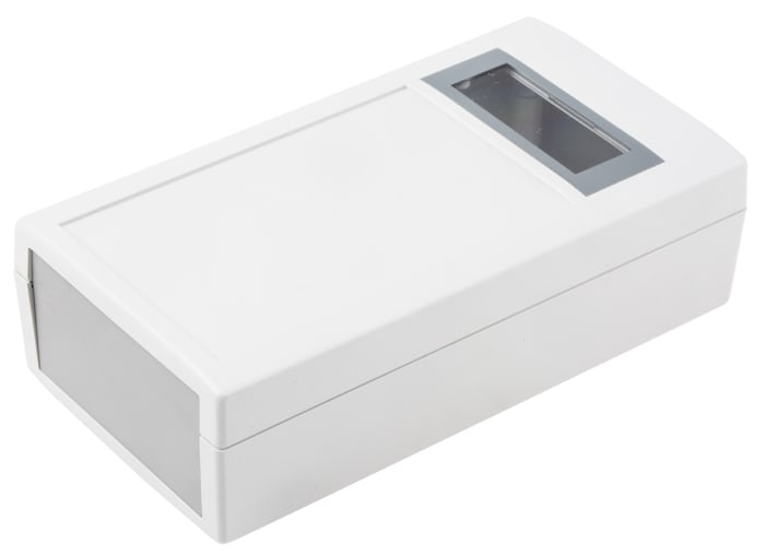 RS PRO Grey, Polystyrene Handheld Enclosure, , Display Window, IP64, 150 x 80 x 45mm