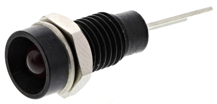 Indicador LED Bulgin, Rojo, lente rebajada, marco Negro, Ø montaje 6.1mm, 2V, 30mA
