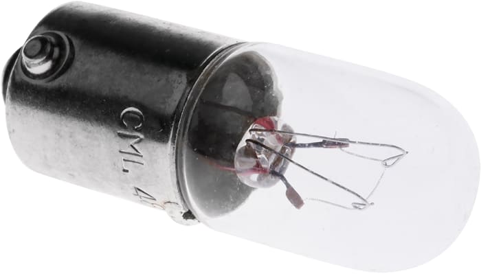 CML Innovative Technologies BA9s Indicator Light, Clear, 48 V, 20 mA, 5000h