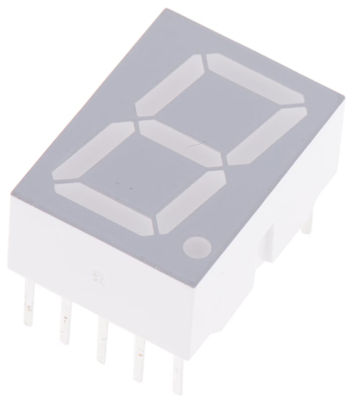 HDSP-5553 Avago 7-Segment LED Display, CC Red 1.48 mcd RH DP 14.2mm