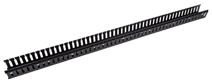 Betaduct Black Slotted Panel Trunking - Open Slot, W50 mm x D50mm, L1m, PVC