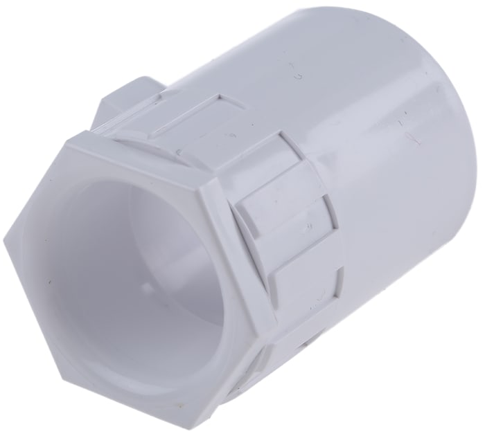 Schneider Electric Adapter, Conduit Fitting, 25mm Nominal Size, uPVC, White