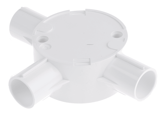 Schneider Electric T Piece, Conduit Fitting, 20mm Nominal Size, uPVC, White