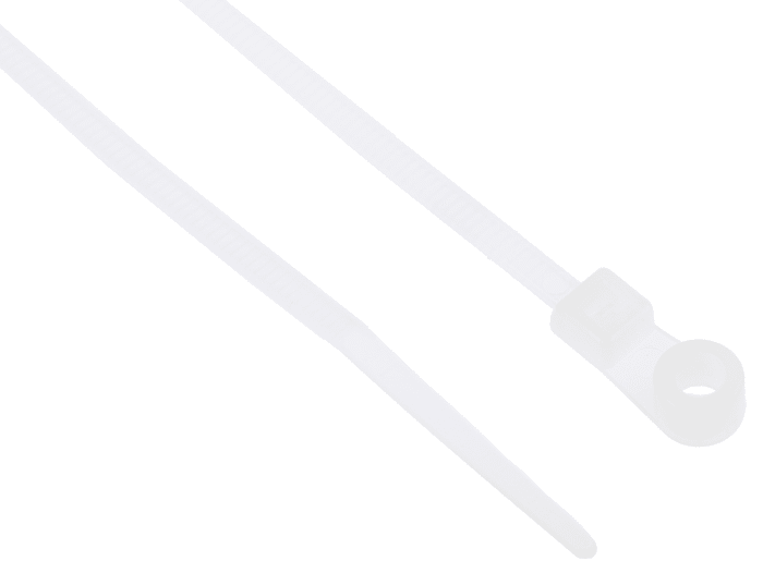 Serre-câble RS PRO, 113mm x 2.5 mm, Naturel, en Nylon 66, x 100