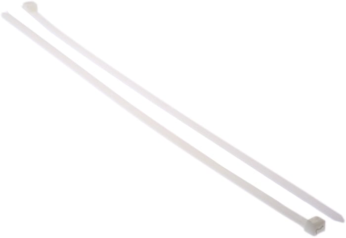 Serre-câbles Thomas &amp; Betts Ty-Fast, 400mm x 7.6 mm, Blanc, en Nylon 66, x 100