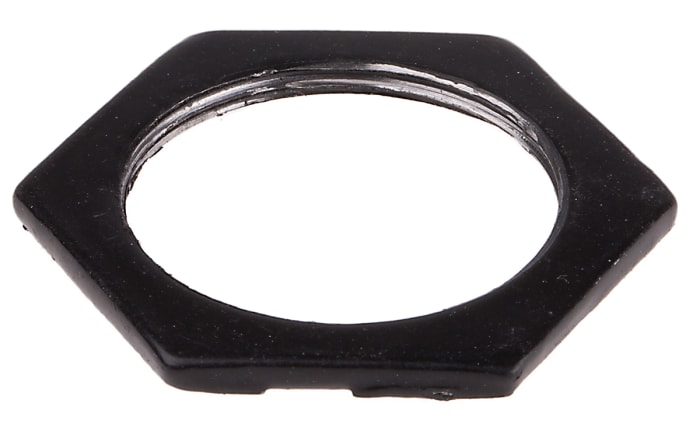 RS PRO Black Steel Cable Gland Locknut, M32 Thread