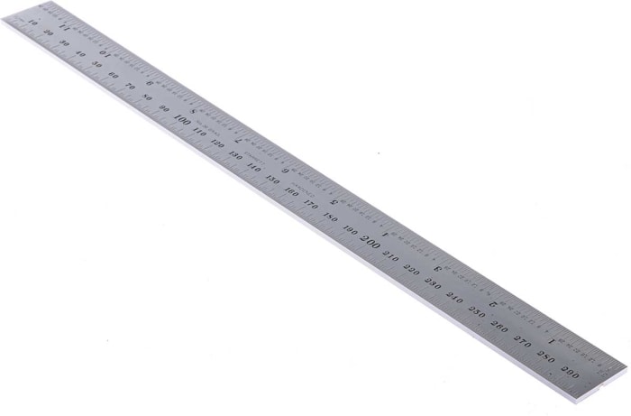Règlet 300mm Starrett, Impérial, Métrique, en Acier