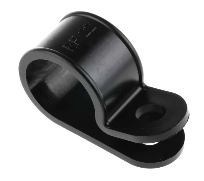 RS PRO Black Nylon P Clamp, 20mm Max. Bundle