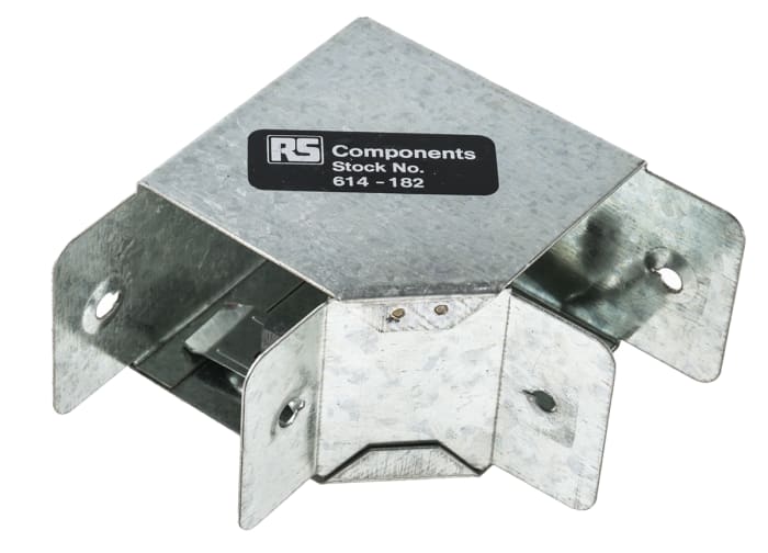 RS Pro Kablo Kanalı Galvanizli Çelik, 90° Eğimli Üstten Kapaklı 50 x 50mm