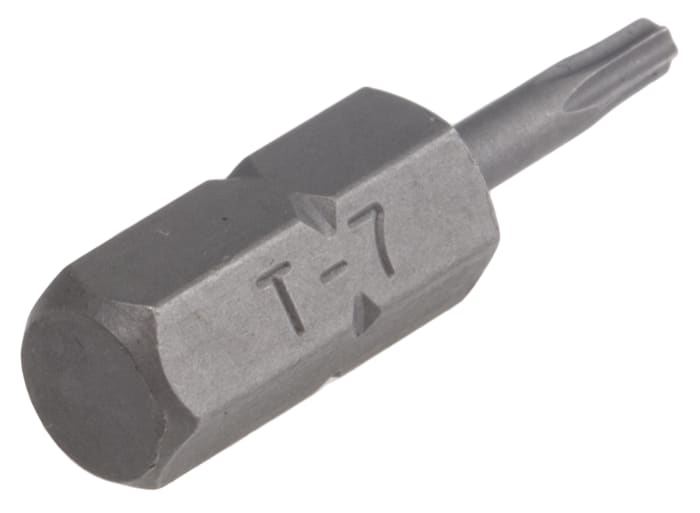 RS PRO Torx Screwdriver Bit, T7 Tip, 25 mm Overall