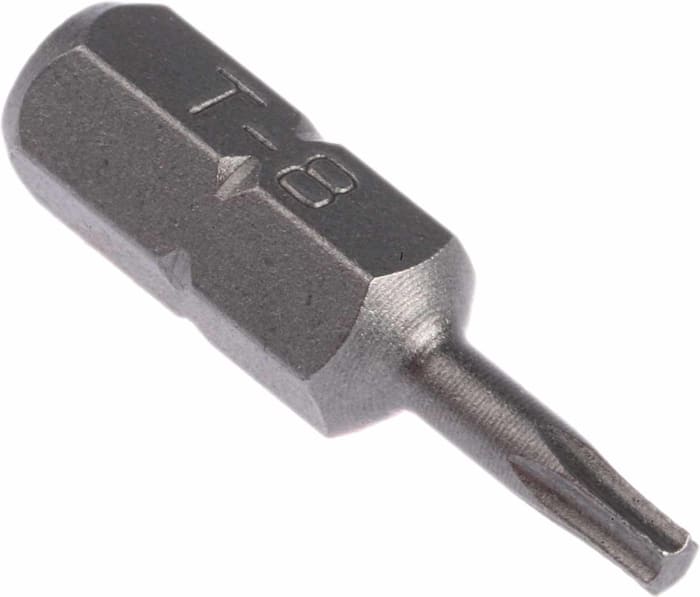 RS PRO Torx Screwdriver Bit, T8 Tip, 25 mm Overall
