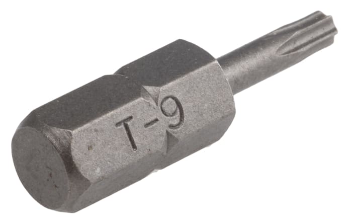 Embout de vissage RS PRO Torx, T9, L. 25 mm, Acier chrome vanadium