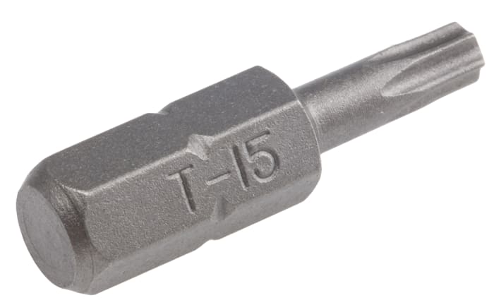 RS PRO Torx Screwdriver Bit, T15 Tip, 25 mm Overall