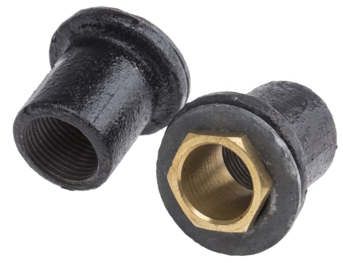 RS PRO Flange Coupler, Cable Conduit Fitting, 20mm Nominal Size, Steel, Black