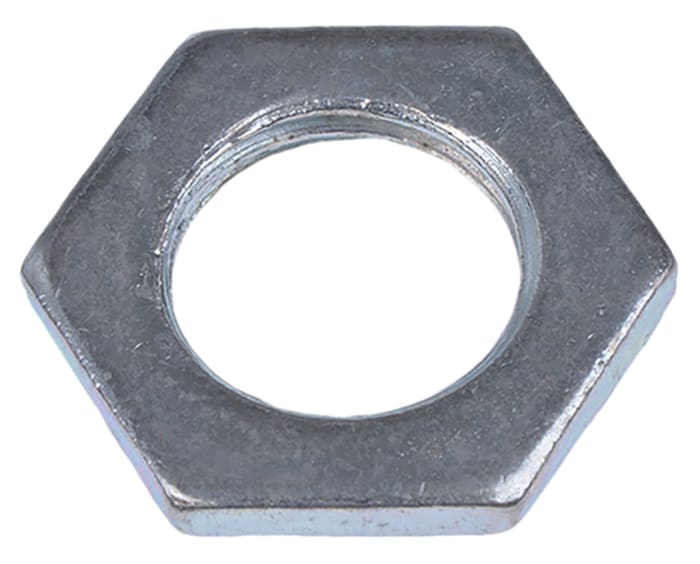 RS PRO Silver Steel Cable Gland Locknut, M16 Thread
