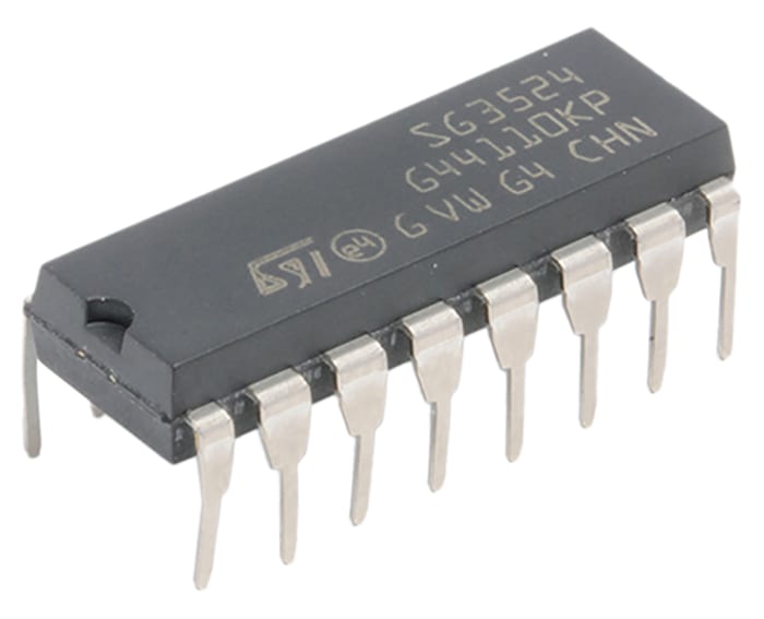 STMicroelectronics SG3524N, Dual PWM Voltage Mode Controller, 100 mA, 300 kHz 16-Pin, PDIP