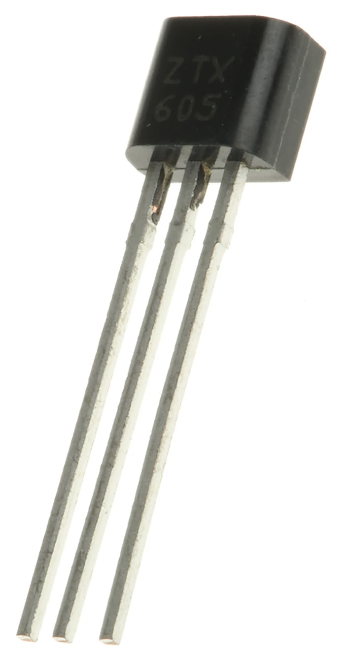 Diodes Inc ZTX605 NPN Darlington Transistor, 1 A 120 V HFE:500, 3-Pin E-Line