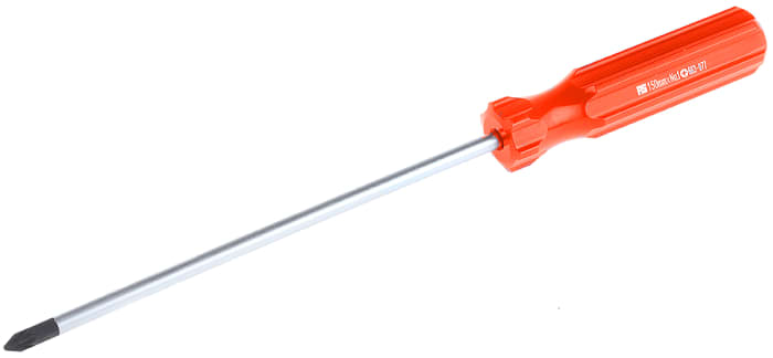 RS Pro 6 in Chrome Vanadium Steel Standard Screwdriver Supadriv Pozidriv PZ1 Tip Cellulose Acetate