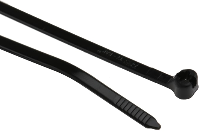 Thomas & Betts Cable Ties, Weather Resistant, 284mm x 3.71 mm, Black Nylon, Pk-100