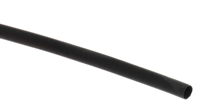 RS PRO Heat Shrink Tubing, Black 3.2mm Sleeve Dia. x 20m Length 2:1 Ratio