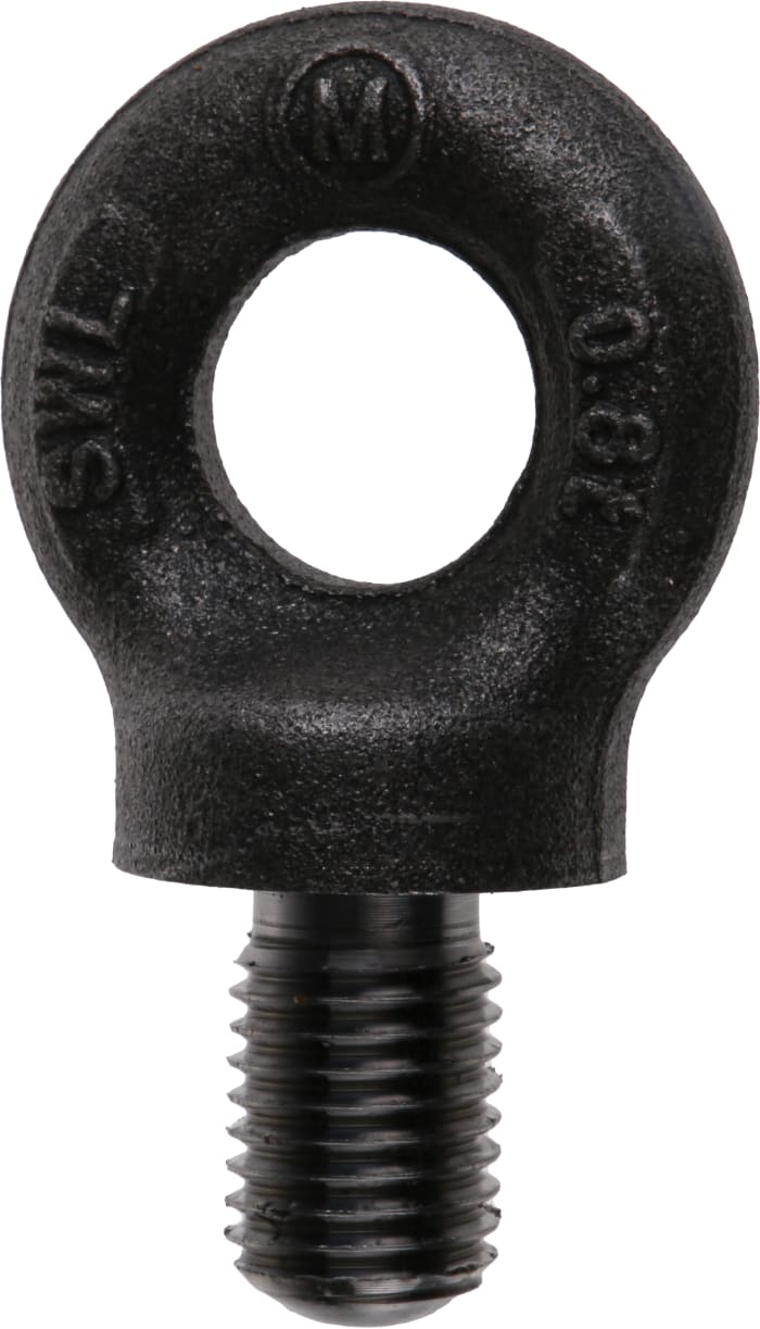 RS PRO Carbon Steel Eye Bolt, M16 Thread, 20mm Thread Length, 20mm Internal Eye Diameter, 44mm Outer Eye Diameter, 0.8t