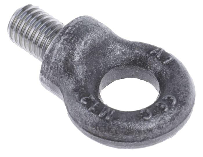 RS PRO RS PRO Carbon Steel Eye Bolt, M10 Thread, 18mm Thread Length