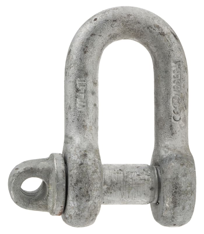 RS PRO D-Shackle, Zinc Plated Steel, 1t