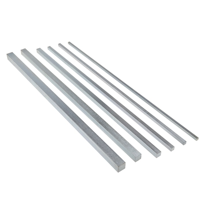 RS PRO Key Steel Square Bar, 4mm W, 4mm H, 330mm L