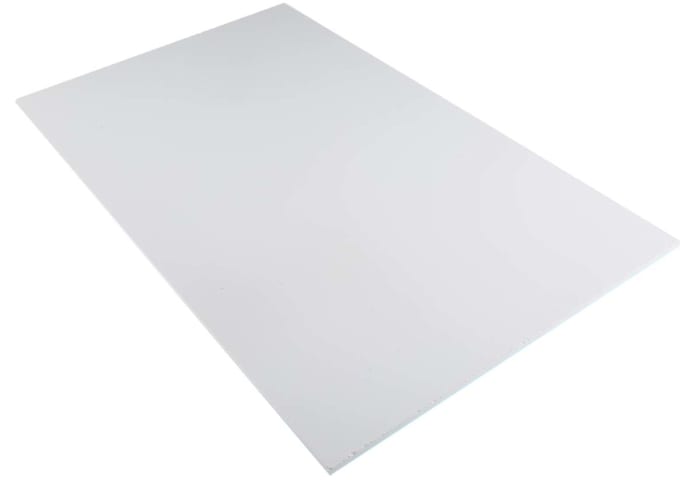 RS PRO, RS PRO Opaque White Plastic Sheet, 500mm x 300mm x 5mm, 680-892