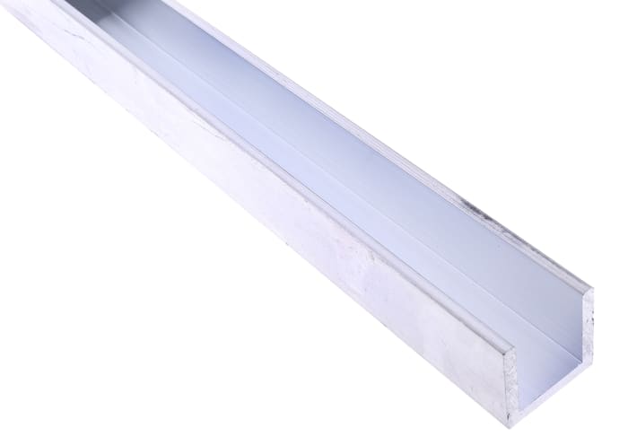 RS PRO  HE9TF Aluminium Metal Channel 1m x 1in x 1in x 1/8in