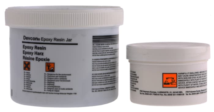 RS PRO Bronze 500 g Epoxy Adhesive Tub for Brass, Bronze, Metal