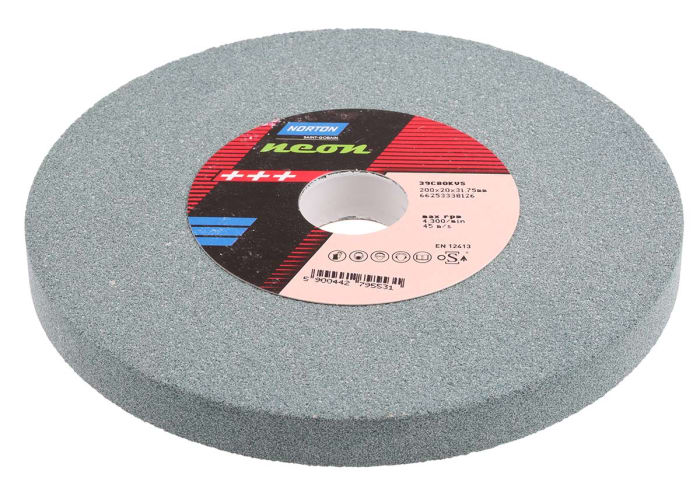 Norton NEON Silicon Carbide Grinding Wheel, 200mm Diameter, P80 Grit