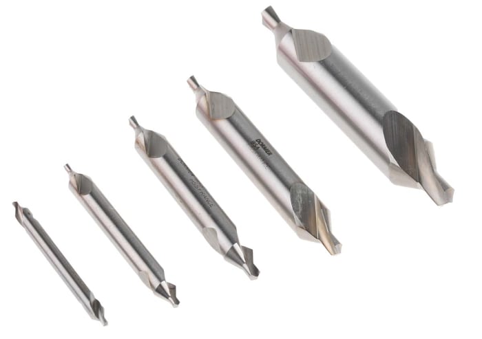 Dormer 5-Piece Twist Drill Bit Set for Multi-Material, 2 1/2in Max, 1 1/2in Min, HSS Bits