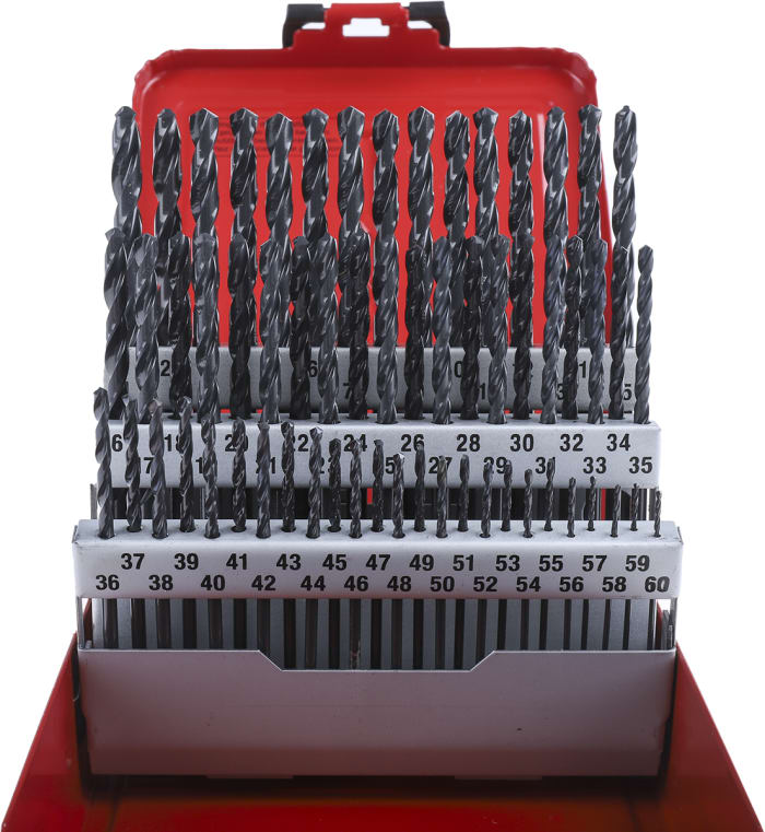A190 12 Dormer Dormer 60 Piece Metal Twist Drill Bit Set, 1 to 60mm