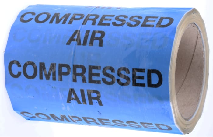 RS PRO | RS PRO Blue PP, Vinyl Pipe Marking Tape, text ...
