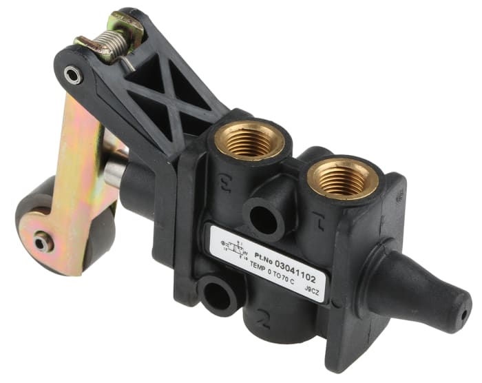 Norgren Roller 3/2 Pneumatic Manual Control Valve Super X Series, G 1/8, 1/8in, III B
