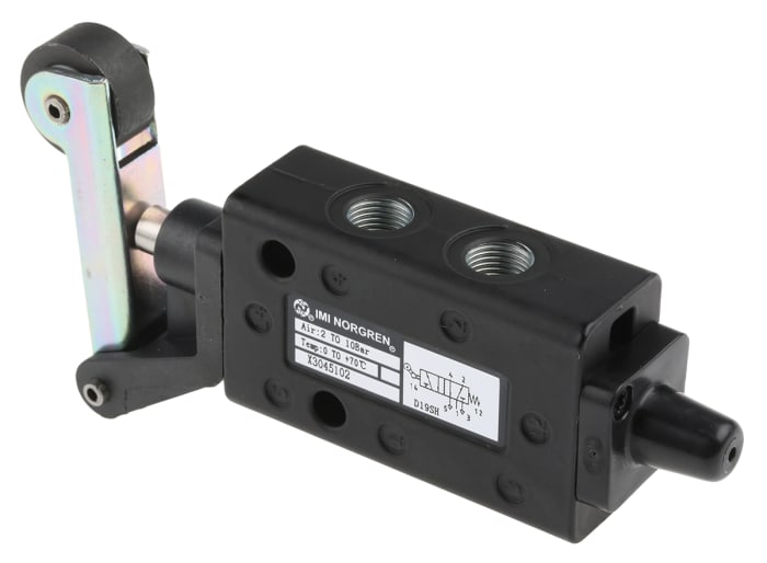 Norgren Roller Pneumatic Manual Control Valve X30 Series, G 1/8 in, III B