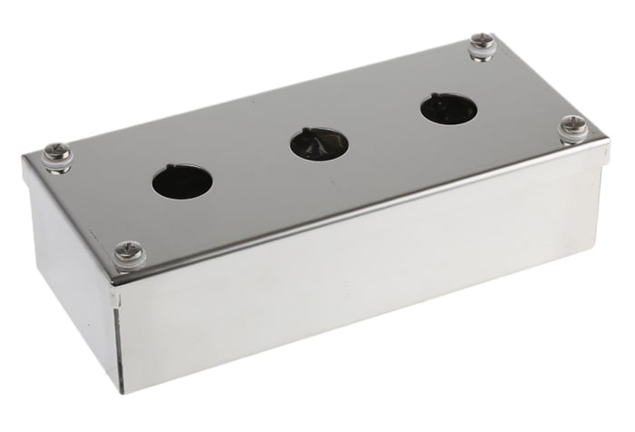 ABB Stainless Steel ABB Compact Push Button Enclosure - 3 Hole 22mm Diameter