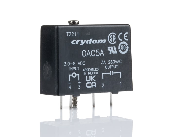Sensata Crydom M SERIES Series Interface Relay Module, PCB Mount, 5V dc Coil, 20mA Load