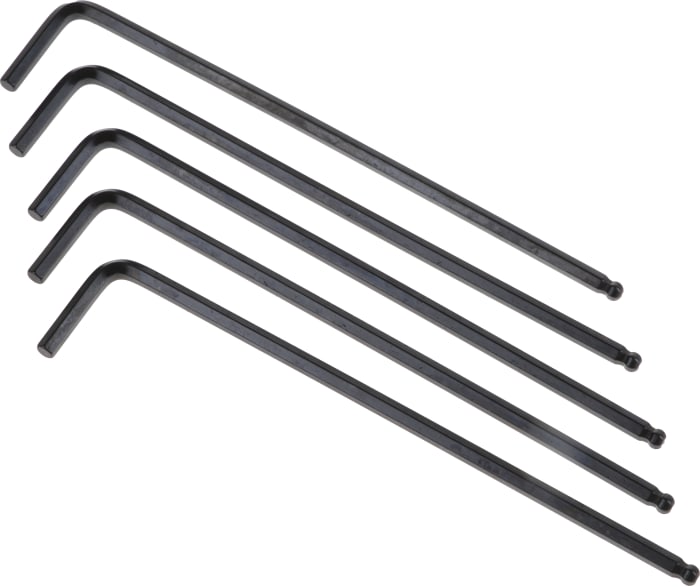 RS PRO 5 piece L Shape Metric Hex Key Set, 4mm