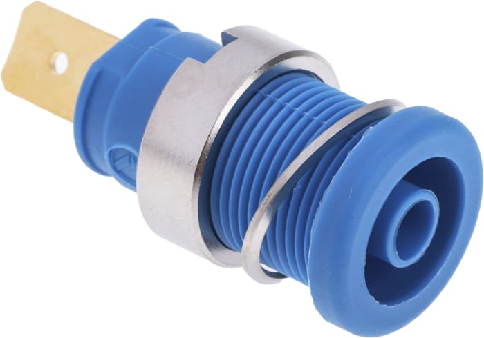 Hirschmann Test & Measurement Blue Female Banana Plug - Tab, 1000 V ac/dc