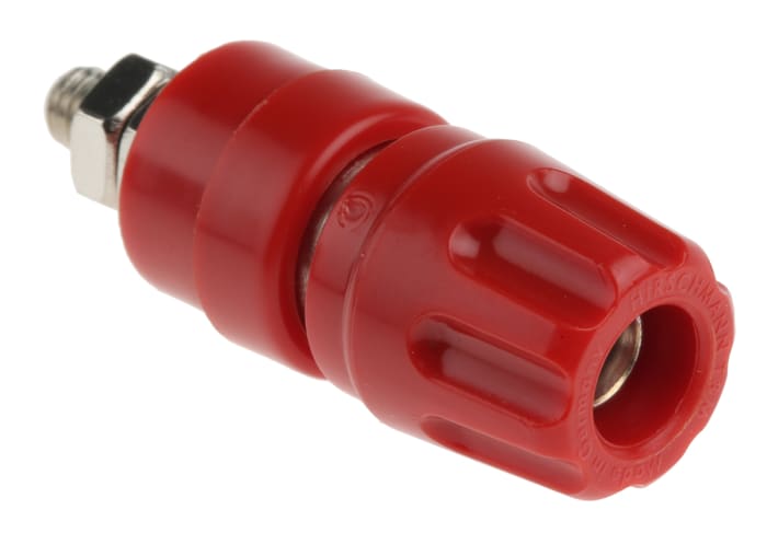 Hirschmann Test & Measurement 35A, Red Binding Post With Brass Contacts and Nickel Plated