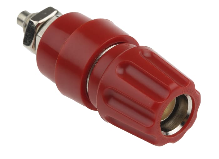 Hirschmann Test & Measurement 4mm Red Terminal Post, 60V dc, 63A, M6 x 0.75 Thread