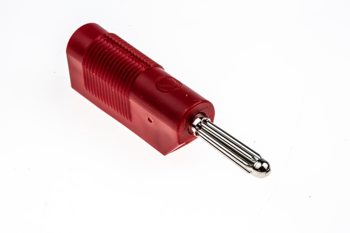 Hirschmann Test & Measurement Red Male Banana Plug, 4 mm Connector, Screw Termination, 30A, 30 V ac, 60V dc, Nickel