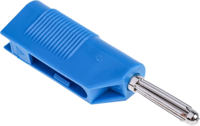 Conector banana Macho, 30A, 60V dc, Contacto Níquel, Azul