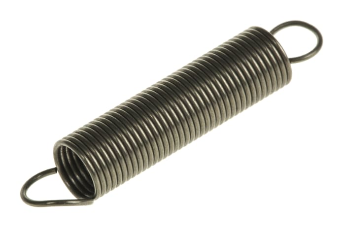 Muelle de tracción RS PRO de acero, Ø ext. 6mm, L. libre 30.4mm, L. máx. 86.6mm, Ø alambre. 0.55mm, "K" 0.15N/mm, F.