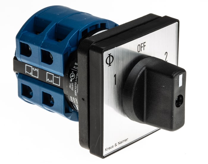 Kraus & Naimer, DP 3 Position Double Throw Cam Switch, 20A