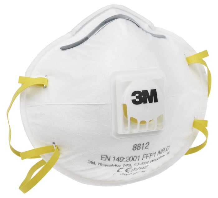 3M 8000 Series Disposable Face Mask for General Purpose Protection FFP1 NR D Valved Moulded 10 per Package
